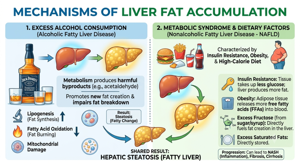 Non-Alcoholic vs. Alcoholic Fatty Liver Disease