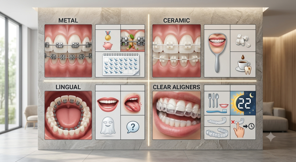 types of the braces 
