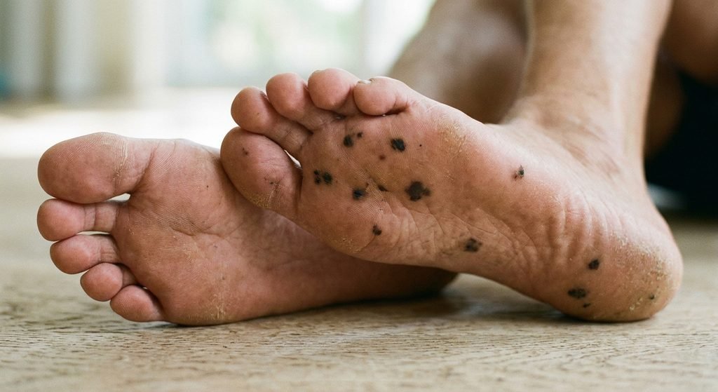 Black Spots on Foot
