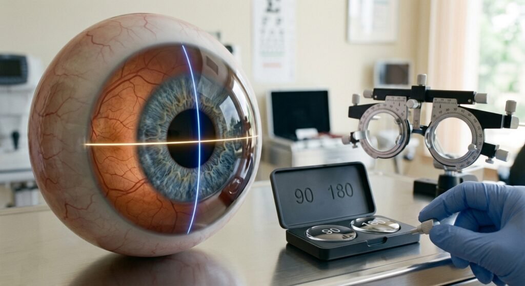 Vertical vs Horizontal Meridian in the Eye